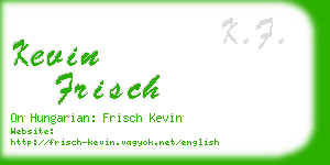 kevin frisch business card